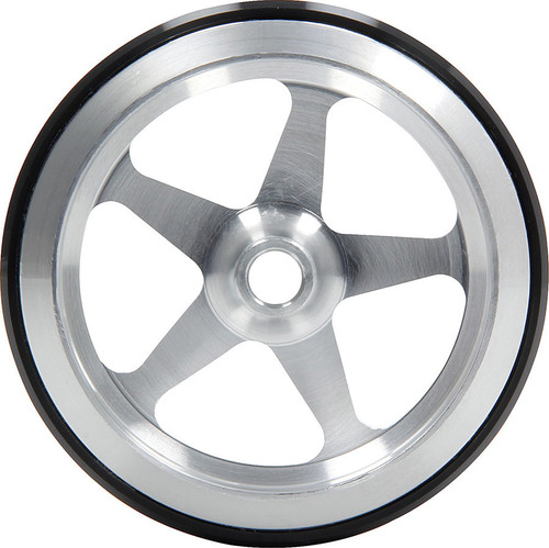 Wheelie Bar Wheel - 5 Spoke - 3/8 in Hole - Aluminum / Polyurethane - Each