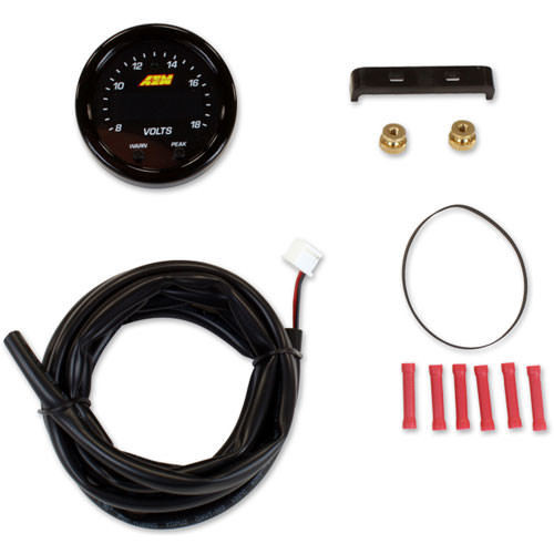 Voltmeter - X-Series - 8-18V - Electric - Digital - 2-1/16 in Diameter - Black Face - Each