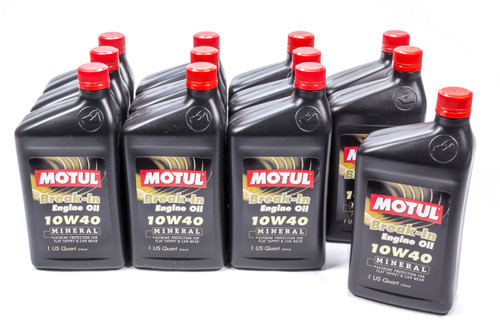 Motor Oil - Break-In - High Zinc - 10W40 - Conventional - 1 qt Bottle - Set of 12 Motor Oil - Break-In - High Zinc - 10W40 - Conventional - 1 qt Bottle - Set of 12