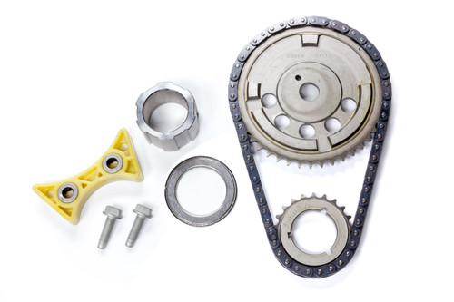 Timing Chain Set - Race Billet True Roller - Single Roller - 3 Keyway Adjustable - Thrust Bearing - Steel - LS2 / LS3 - GM LS-Series - Kit