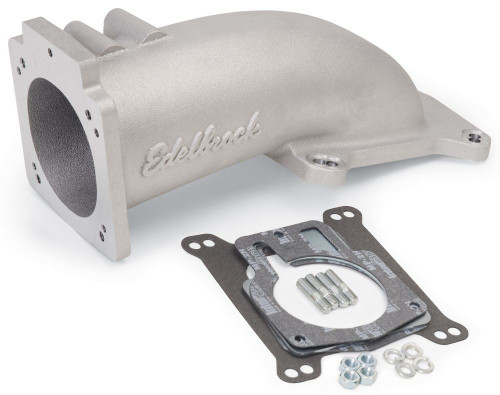 Intake Elbow - Ultra Low Profile - 90 mm Max Throttle Body - Aluminum - Natural - Square Bore - Each