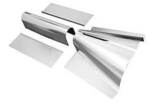 Transmission Tunnel - 20 in Wide x 14 in Tall x 30 in Long Tunnel - 10 in Tall x 36 in Long Drive Shaft Cover - 0.024 in Thick - Steel - Natural - Kit