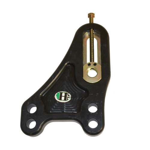 Trailing Arm Bracket - Passenger Side - Frame Mount - Bolt-On - Adjustable - Aluminum - Black Anodized - Each