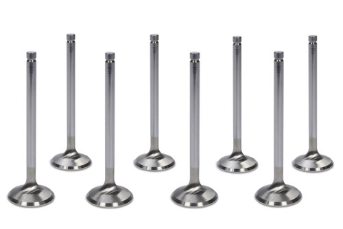 Exhaust Valve - Severe Duty - 1.575 in Head - 0.3136 in Valve Stem - 4.923 in Long - Stainless - GM LS-Series - Set of 8