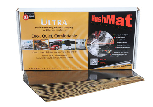 Heat and Sound Barrier - Ultra Floor / Dash Kit - 12 x 23 in Sheet - 1.5 mm Thick - Rubber - Black - Set of 20