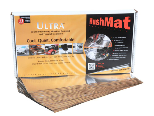 Heat and Sound Barrier - Ultra Floor / Dash Kit - 12 x 23 in Sheet - 1.5 mm Thick - Rubber - Silver - Set of 20