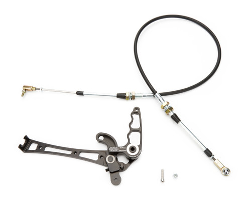 Shifter Assembly - StratoShifter - 1 Lever - Cable / Hardware / Quick Disconnect - Aluminum - Black Anodized - Quick Change Rear Ends - Kit