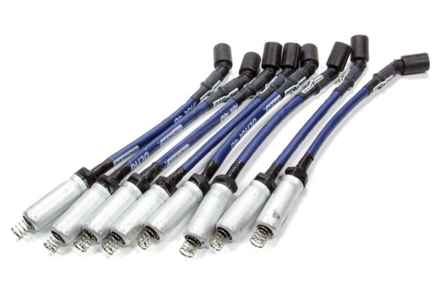 Spark Plug Wire Set - Ultra 40 - Spiral Core - 7 mm - Sleeved - Blue - Factory Style Boots / Terminals - 12 in Wire Long - GM LS-Series - Kit