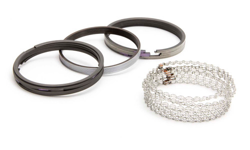 Piston Rings - Speed Pro Claimer Series - 4.155 in Bore - Drop In - 1/16 x 1/16 x 3/16 in Thick - Standard Tension - Iron - Moly - 8-Cylinder - Kit