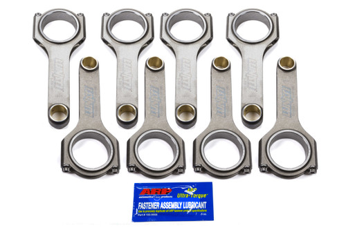 Connecting Rod - Voodoo - H Beam - 6.000 in Long - Bushed - 7/16 in Cap Screws - Forged Steel - Small Block Chevy - Set of 8