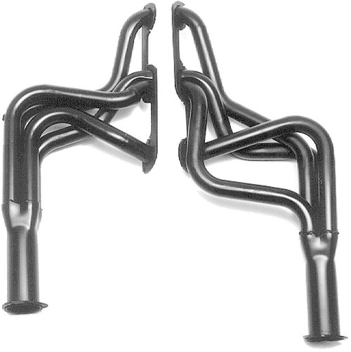 Headers - Street - 1-3/4 in Primary - 3 in Collector - Steel - Black Paint - Pontiac V8 - GM F-Body 1970-81 - Pair