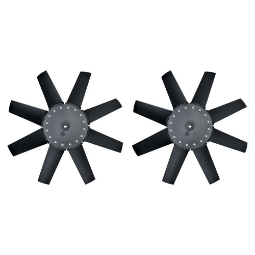 Electric Fan Blade - Replacement - 13-1/2 in - Straight Blade - Plastic - Black - Flex-A-Lite Electric Fans - Pair