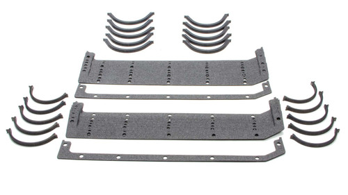 Oil Pan Gasket - 0.093 in Thick - Multi-Piece - Fiber - Small Block Chevy - Set of 10