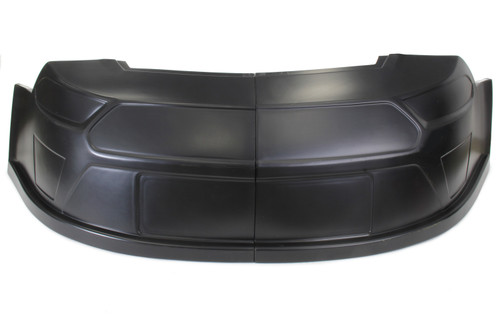 Nose - 2-Piece Complete - Plastic - Black - Ford Mustang - MD3 Street Stock - Kit