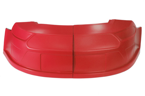 Nose - 2-Piece Complete - Plastic - Red - Ford Mustang - MD3 Street Stock - Kit Nose - 2-Piece Complete - Plastic - Red - Ford Mustang - MD3 Street Stock - Kit