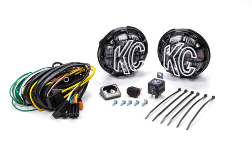 Light Assembly - Apollo Pro Series - Driving - 5 in Round - 55 Watts - Halogen - Surface Mount - Plastic - Black - Pair