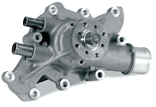 Water Pump - Mechanical - Stage 1 - Reverse Rotation - 5/8 in Pilot - Iron - Natural - Small Block Ford - Each