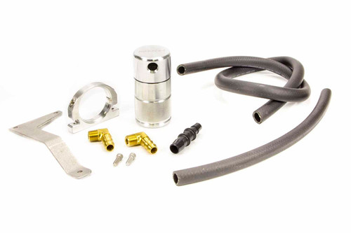 Air-Oil Separator - 2.219 in Diameter - 4.5 in Tall - 3/8 in NPT Female Inlet / Outlet - Aluminum - Polished - Mopar Gen III Hemi - Kit