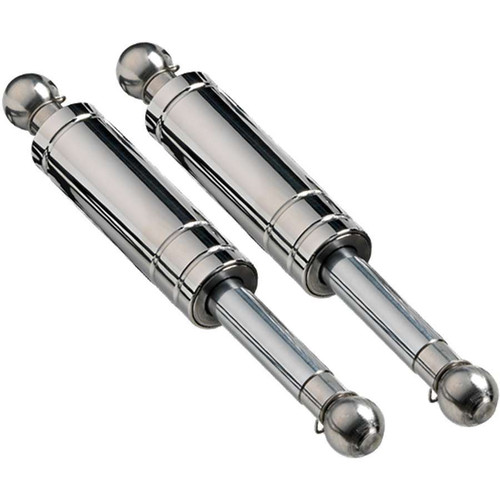 Gas Spring Lift Cylinder - Billet Specialties Hood Hinges - Polished - Steel Hoods Only - Pair