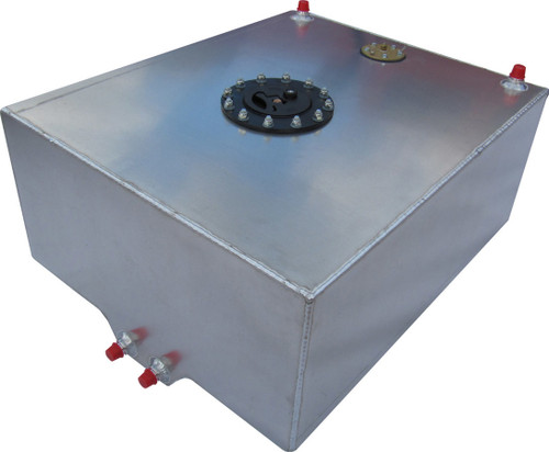 Fuel Cell - 20 gal - 20 in Wide x 24 in Deep x 10 in Tall - 8 AN Male Outlet / Return / Vent - Foam - Aluminum - Natural - Each