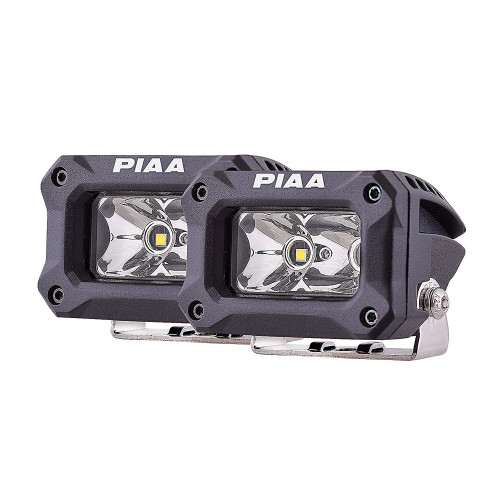 LED Light Assembly - 2000 Series - Flood Beam - 9.2 Watts - 2 White LED - 3-3/16 x 2-3/8 in Rectangle - Surface Mount - Steel - Black Powder Coat - Pair