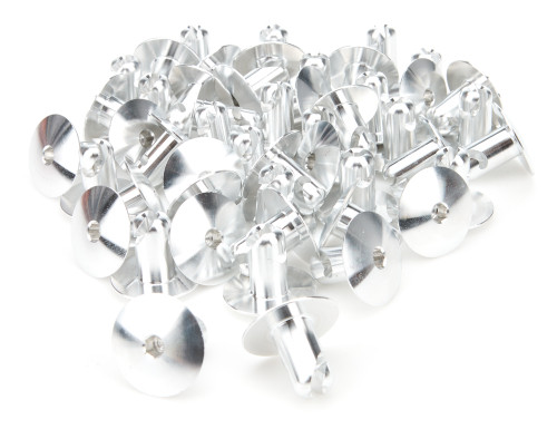 Quick Turn Fastener - Oversized Oval Head - Torx - 7/16 x 0.500 in Body - Aluminum - Natural - Set of 50