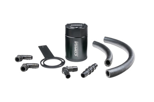 Air-Oil Separator - 3 oz - 2.375 in Diameter - 3.625 in Tall - 3/8 in NPT Female Inlet / Outlet - Aluminum - Black Anodized - Dodge Ram Fullsize Truck 2019-22 - Kit Air-Oil Separator - 3 oz - 2.375 in Diameter - 3.625 in Tall - 3/8 in NPT Female Inlet / Outlet - Aluminum - Black Anodized - Dodge Ram Fullsize Truck 2019-22 - Kit