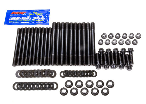 Main Stud Kit - 12 Point Nuts - 4-Bolt Mains - Chromoly - Black Oxide - Ford Powerstroke - Kit