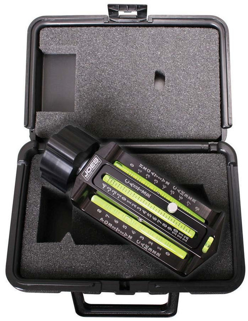 Caster / Camber Gauge - Analog - 8 Degree - Magnetic Adapter - Carry Case - Aluminum - Black Anodized - Each