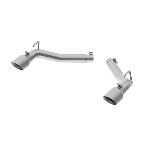 Exhaust System - Axle-Back - 3 in Diameter - Dual Rear Exit - 4 in Polished Tip - Steel - Aluminized - GM LS-Series - Chevy Camaro 2010-15 - Kit