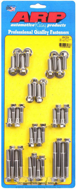 Intake Manifold Bolt Kit - Hex Head - Stainless - Polished - GM TPI - Small Block Chevy - Kit