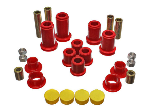 Control Arm Bushing - Hyper-Flex - Front - Lower / Upper - Polyurethane - Red - GM Fullsize SUV / Truck 1999-2007 - Kit