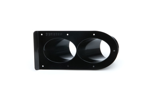 Exhaust Shield - Tail Pipe Saver - 3 in Diameter Round - Dual 45 Degree Outlet - Black Powder Coat - Each