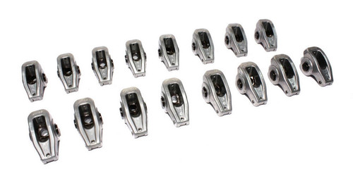 Rocker Arm - High Energy Die Cast - 7/16 in Stud Mount - 1.73 Ratio - Full Roller - Aluminum - Big Block Ford / Cleveland / Modified - Set of 16