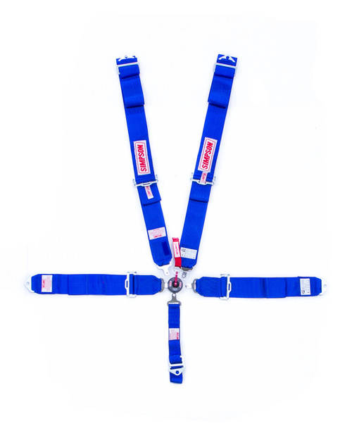 Harness - 5 Point - Camlock - SFI 16.1 - Pull Down Adjust - Bolt-On / Wrap Around - Individual Harness - Blue - Kit