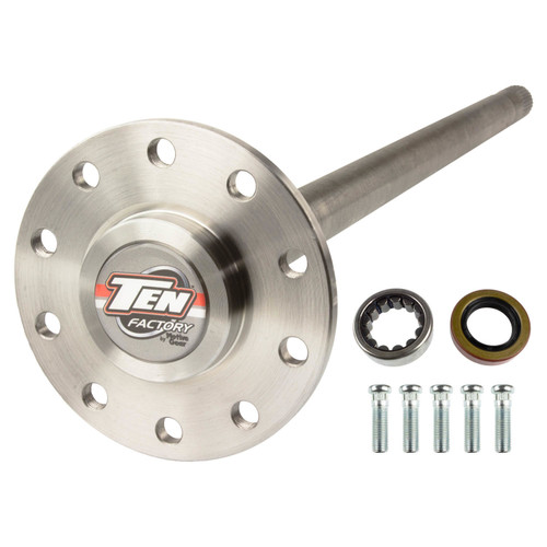 Axle Shaft - 30.063 in Long - 30 Spline Carrier - 5 x 4.75 in Bolt Pattern - Steel - Natural - GM 8.875 in - GM A-Body / F-Body 1968-72 - Kit