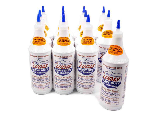 Motor Oil Additive - Heavy Duty Oil Stabilizer - Conventional - 1 qt Bottle - Set of 12