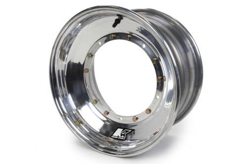 Wheel - Direct Mount - 15 x 8 in - 5.000 in Backspace - Aluminum - Polished - Sprint Car - Each