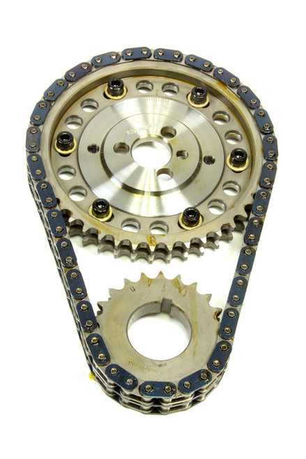 Timing Chain Set - Gold Series - Double Roller - Keyway Adjustable - Needle Bearing - Billet Steel - Small Block Chevy - Kit