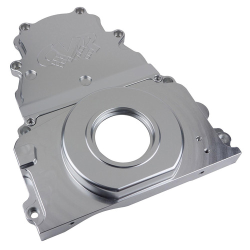 Timing Cover - 2-Piece - Aluminum - Clear Anodized - GM LS-Series - Kit