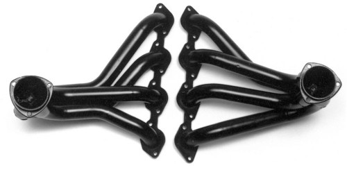 Headers - Street - 1-3/4 in Primary - 3 in Collector - Steel - Black Paint - Big Block Chevy - Corvette 1963-82 - Pair