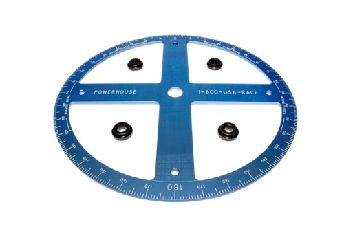 Degree Wheel - Pro Series - 16 in Diameter - Engraved Print - Aluminum - Blue Anodized - Each