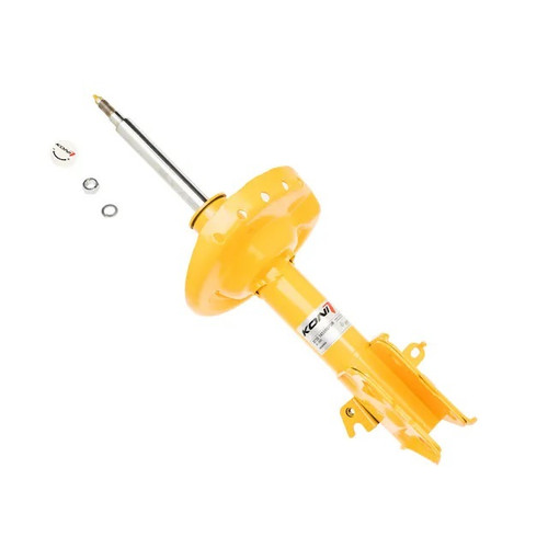 Shock - Sport Series - Twintube - 52 mm Clamp - Steel - Yellow Paint - Front - Left Side - Honda Civic 2016-21 - Each