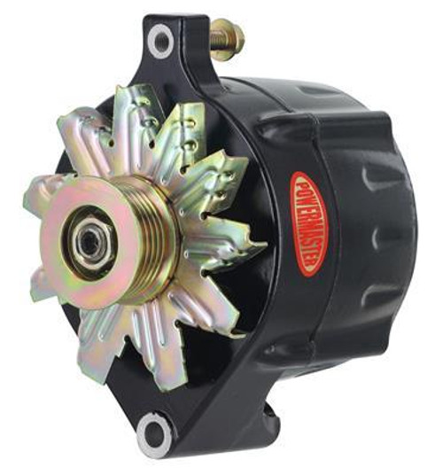 Alternator - Ford Style Race - Smooth - XS Volt - 150 amps - 12V / 16V - 1-Wire - 6-Rib Serpentine - Aluminum Case - Black Paint - Ford - Each