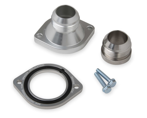 Water Neck - Straight - O-Ring Seal - 20 AN Male Outlet - Aluminum - Clear Anodized - GM LS-Series - Each