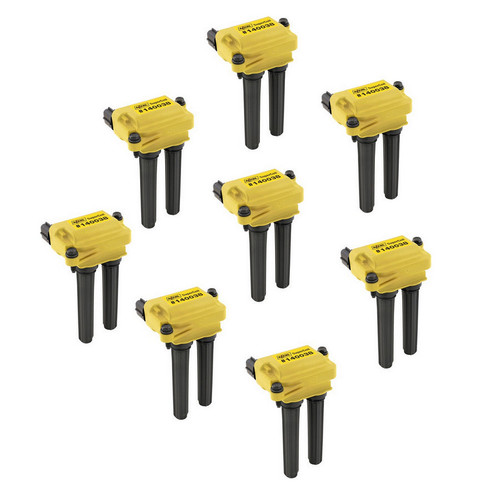 Ignition Coil Pack - Super Coil - Coil-On-plug - 33000V - Yellow - Mopar Gen III Hemi - Set of 8