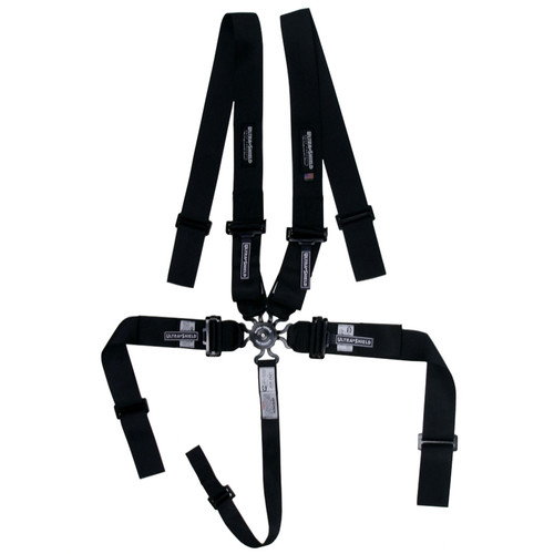 Harness - 5 Point - Camlock - SFI 16.1 - Pull Down Adjust - Bolt-In / Wrap Around - Individual Harness - Black - Kit