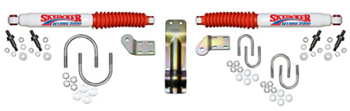 Steering Stabilizer Kit - Dual - Hardware Included - Steel - White Paint - Dodge Ram Fullsize Truck 1998-2001 - Kit Steering Stabilizer Kit - Dual - Hardware Included - Steel - White Paint - Dodge Ram Fullsize Truck 1998-2001 - Kit