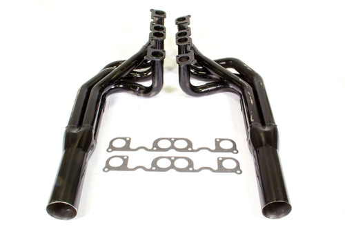 Headers - Sprint - 1-7/8 to 2 in Primary - 3-1/2 in Collector - Steel - Black Paint - Small Block Chevy - Pair