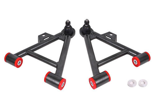 Control Arm - Tubular - Lower - Ball Joints / Rod Ends - Steel - Black Powder Coat - Ford Mustang 1979-93 - Pair Control Arm - Tubular - Lower - Ball Joints / Rod Ends - Steel - Black Powder Coat - Ford Mustang 1979-93 - Pair